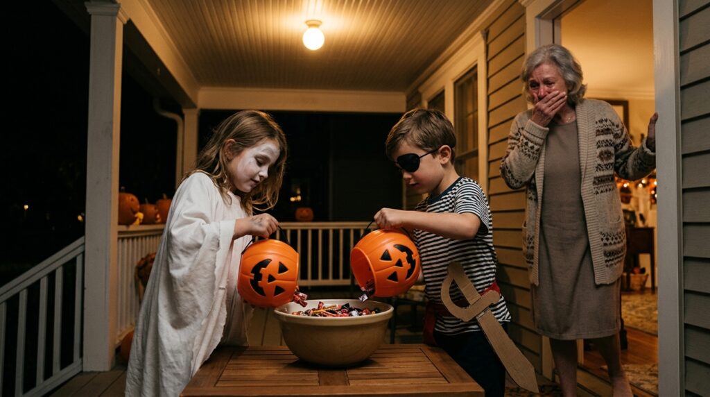 empty Halloween buckets